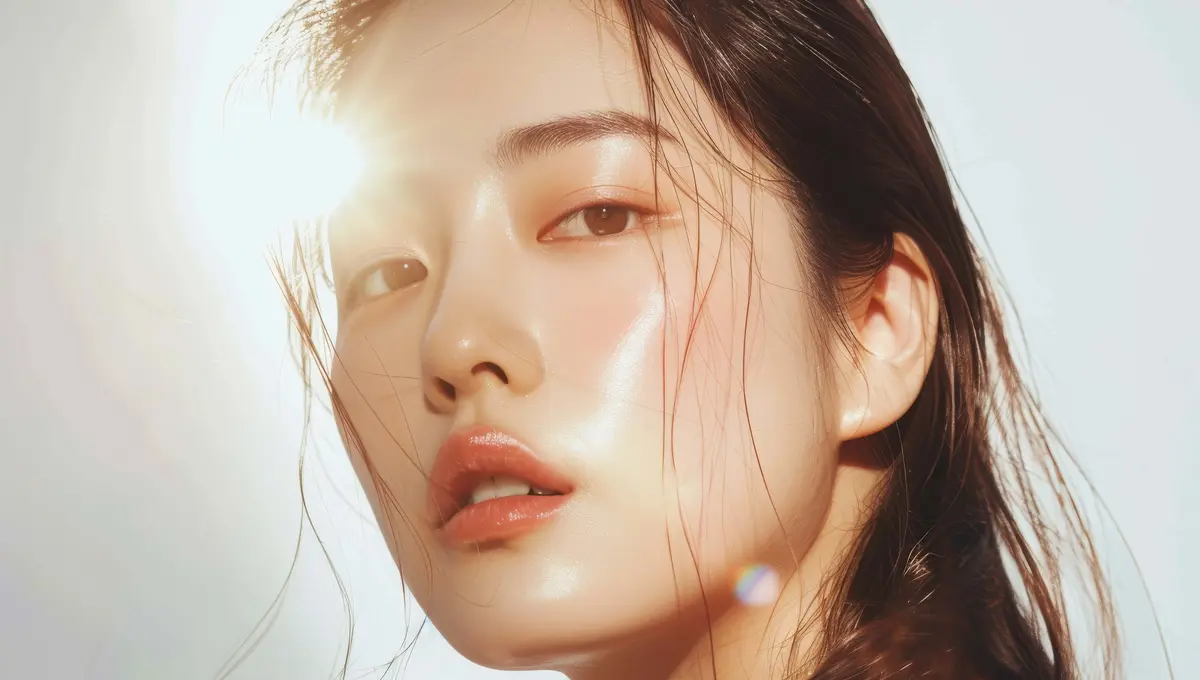 A woman with glowing, radiant skin preparing for summer with skincare and wellness essentials